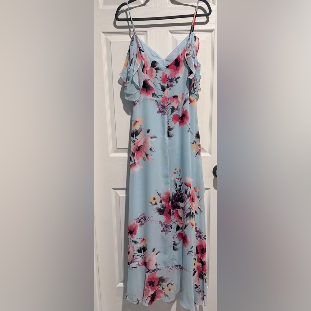 Lulu's Light Blue Floral dress